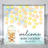 Lofaris Hot Air Balloon Star Custom Baby Shower Backdrop